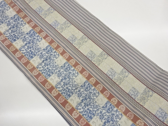 JAPANESE NAGOYA OBI / WOVEN ARABESQUE
